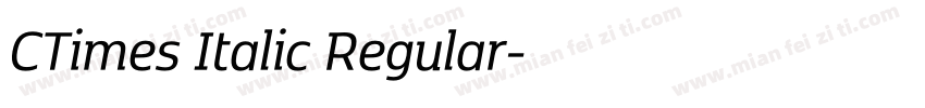 CTimes Italic Regular字体转换